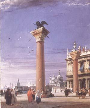 Richard Parkes Bonington The Column of St Mark in Venice (mk09) oil painting picture